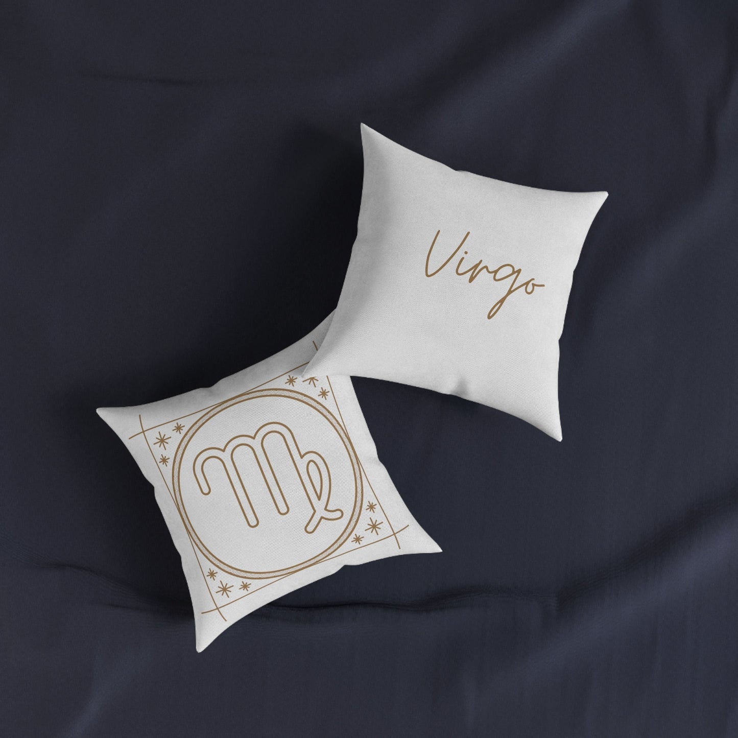 White Virgo Square Pillow