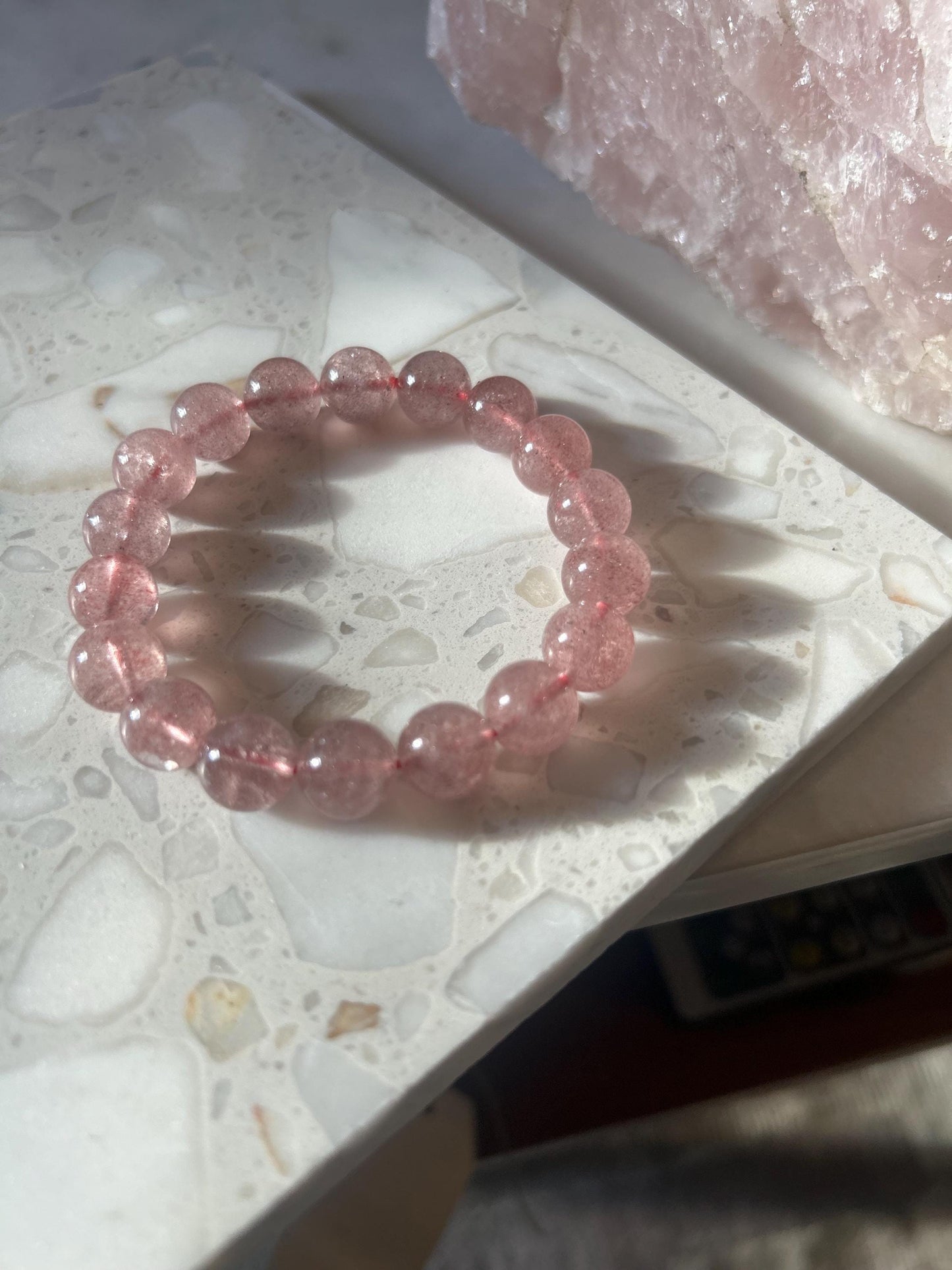 Strawberry Quartz Crystal Bracelets