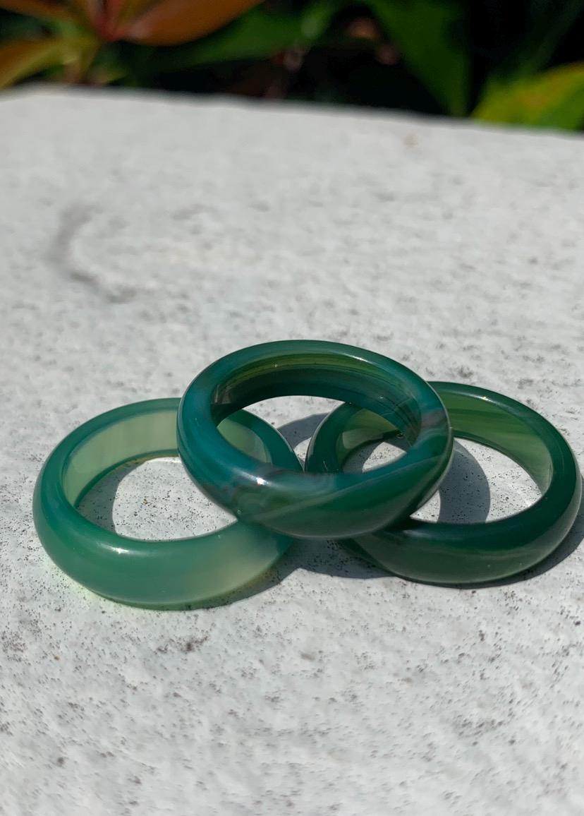 Agate Banded Rings