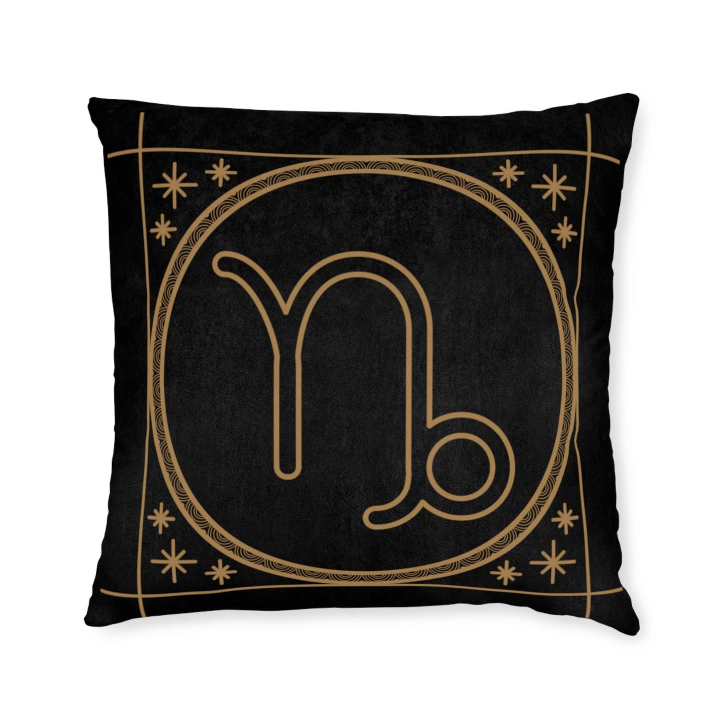 Black Onyx Capricorn Square Pillow