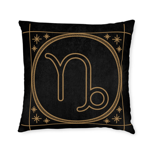Black Onyx Capricorn Square Pillow