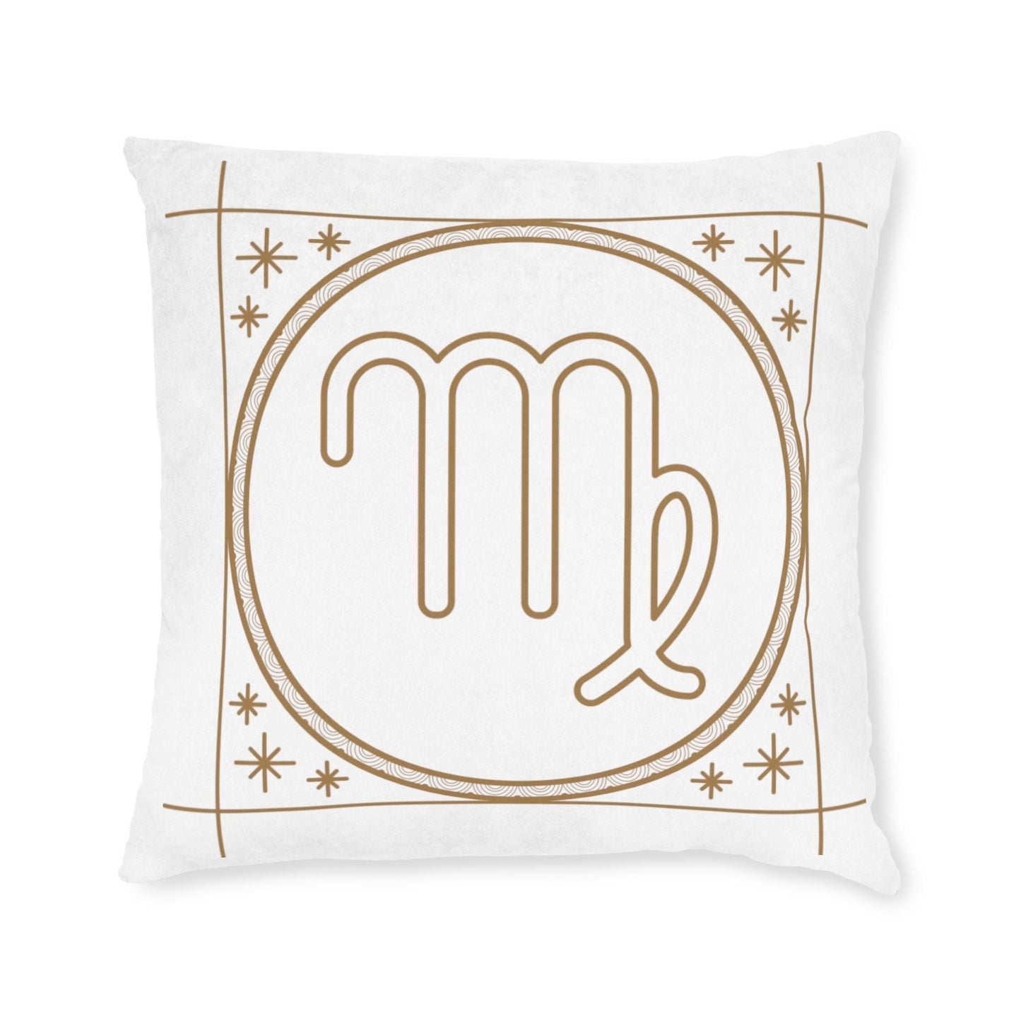 White Virgo Square Pillow