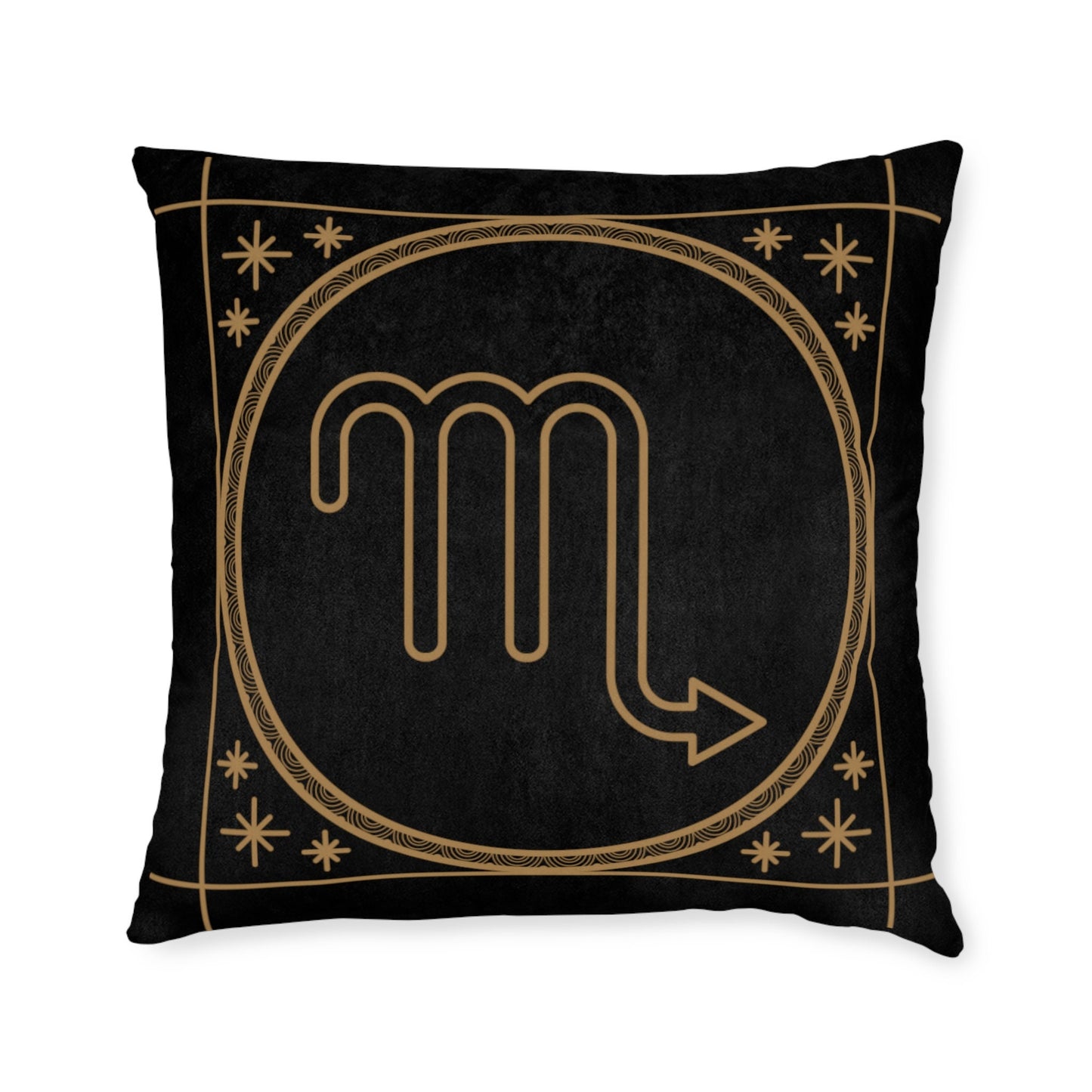 Black Onyx Scorpio Square Pillow