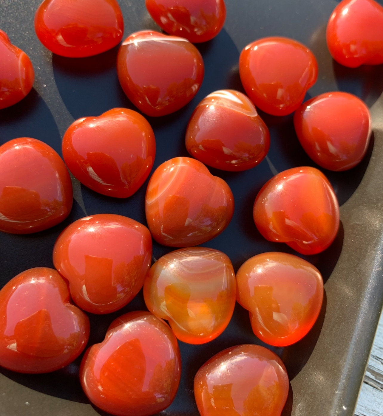 Mini Carnelian Hearts