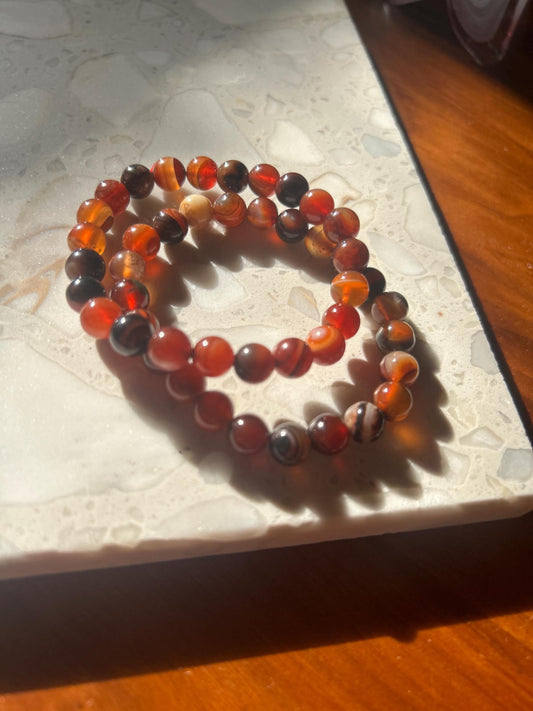 Sardonyx Beaded Bracelet