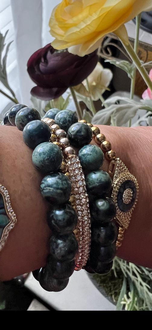 Kambaba Jasper Beaded Bracelet