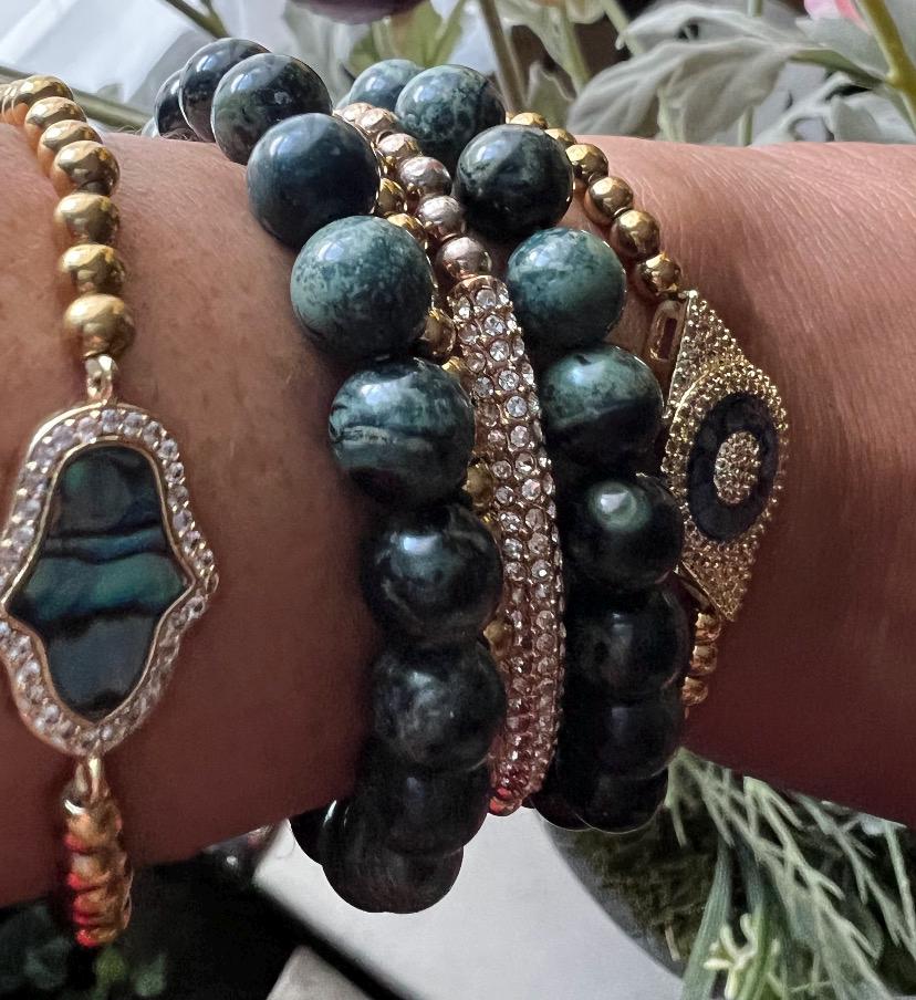 Kambaba Jasper Beaded Bracelet