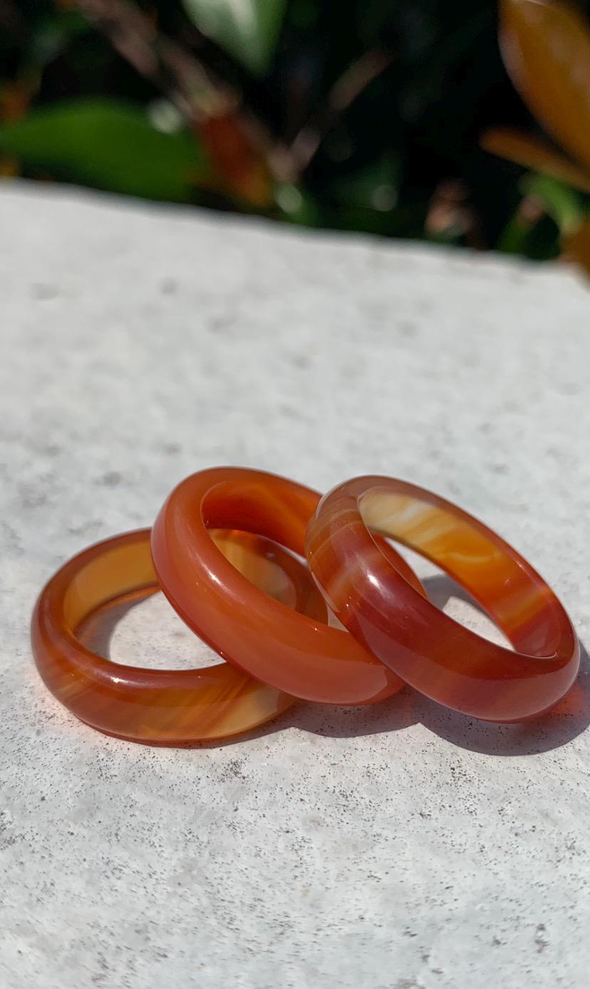 Agate Banded Rings