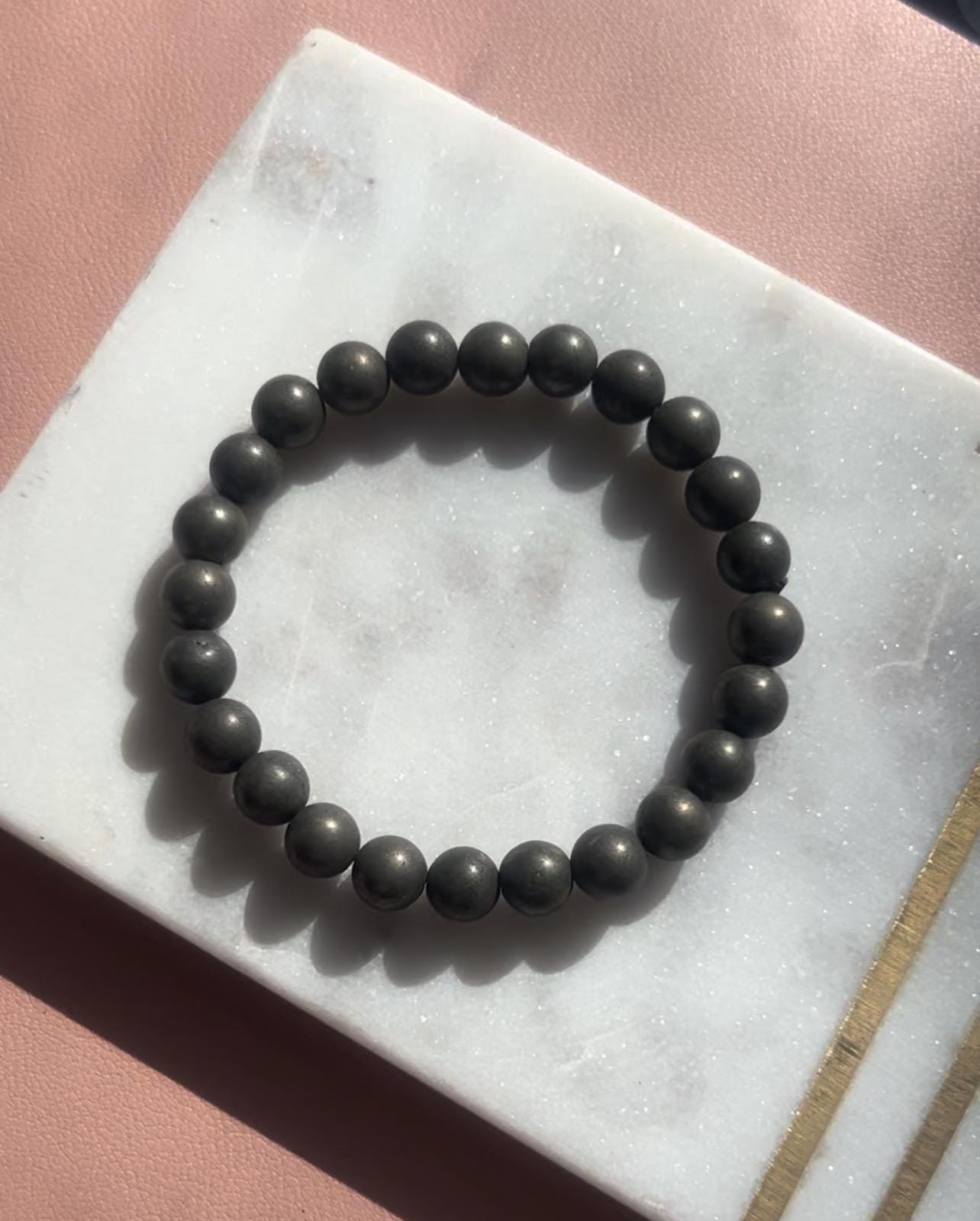 Pyrite Beaded Bracelet